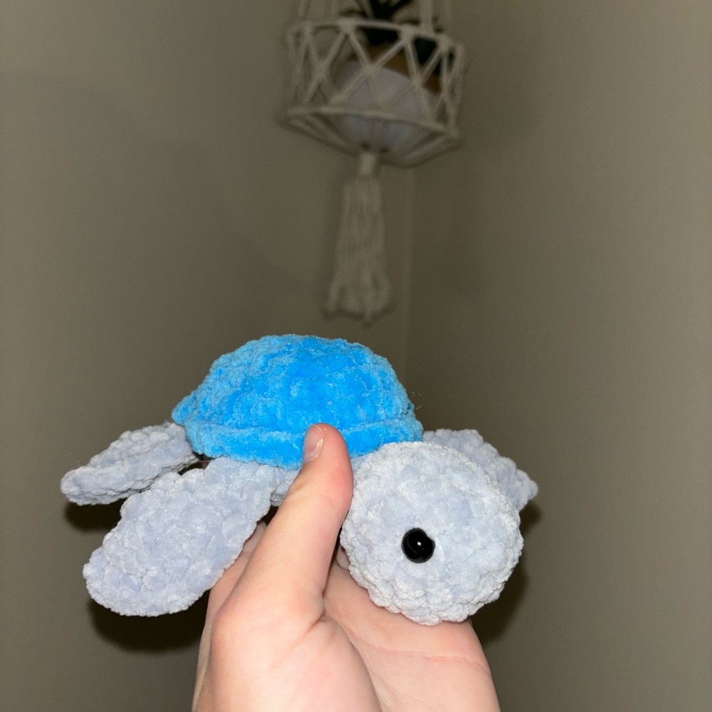 HANDMADE crochet mini turtle plushie